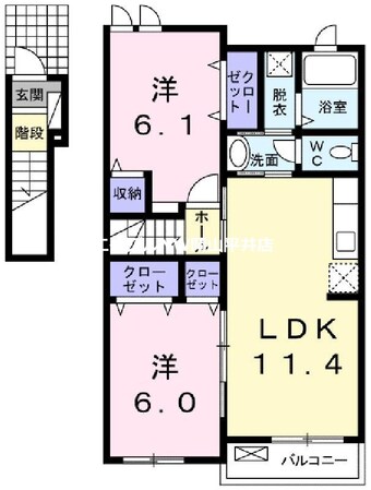 ミッドタウン玉野　九号館の物件間取画像